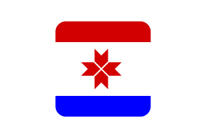 Mordovia Flag Square Rounded Shape flag