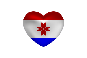 Love of Mordovia Heart Shape flag