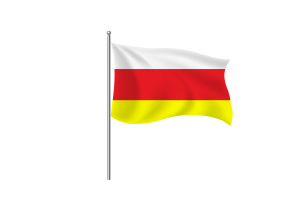 North Ossetia Alania Flag Clipart flag