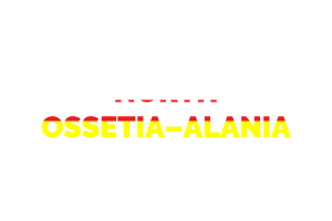North Ossetia Alania Text Art flag