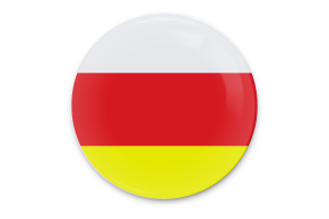 North Ossetia Alania Flag Vector Art flag