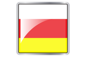 North Ossetia Alania Flag Square icon flag