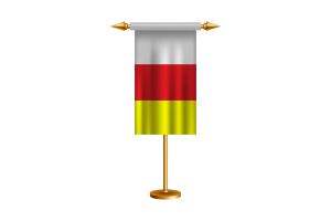 North Ossetia Alania Ceremonial Flag Vector Free flag