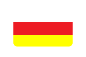 North Ossetia Alania Flag Rounded Rectangle Vector Illustration flag