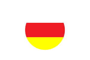 North Ossetia Alania Flag Circle Vector Free flag