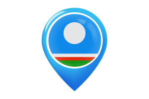 Sakha Flag Map Pin Icon flag