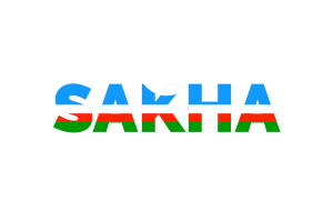 Sakha Text Art flag