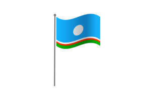 Waving Flag of Sakha flag