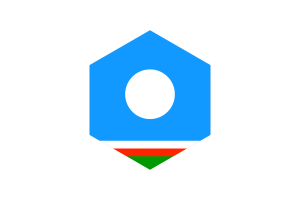 Sakha Flag Hexagon Shape flag