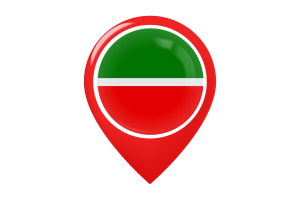 Tatarstan Flag Map Pin Icon flag