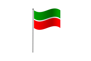 Waving Flag of Tatarstan flag