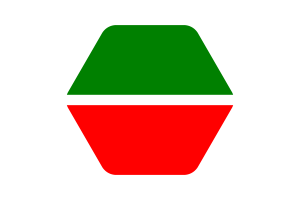 Tatarstan Flag Illustration Hexagon Rounded Shape flag