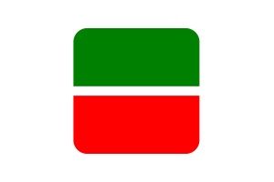 Tatarstan Flag Square Rounded Shape flag