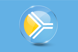 Tuva Flag Glossy Round Button flag