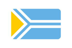 Tuva Flag Rounded Rectangle Vector Illustration flag