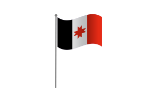 Waving Flag of Udmurt flag