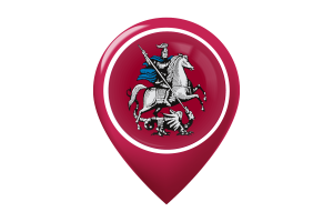 Moscow Flag Map Pin Icon flag