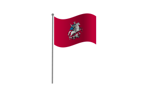 Waving Flag of Moscow flag