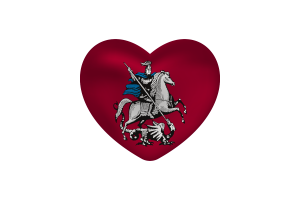 Love of Moscow Heart Shape flag