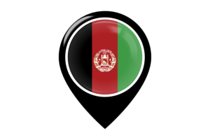 Afghanistan Flag Map Pin Icon flag