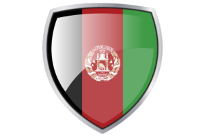 Afghanistan Flag Couche Heraldic Shield flag