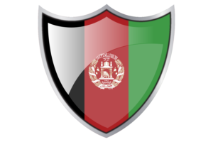Shield with Flag of Afghanistan flag