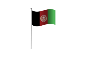 Waving Flag of Afghanistan flag