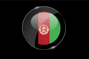 Afghanistan Flag Glossy Round Button flag
