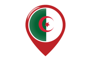 Algeria Flag Map Pin Icon flag