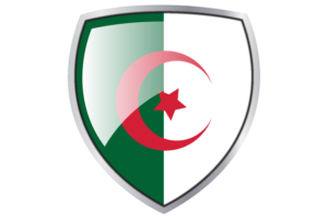 Algeria Flag Couche Heraldic Shield flag