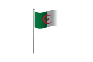 Waving Flag of Algeria flag
