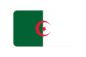 Algeria Flag Rectangle Rounded Shape flag