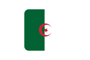 Algeria Flag Square Rounded Shape flag