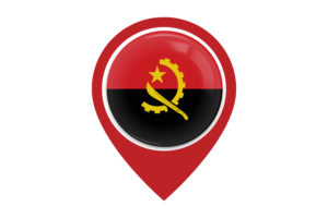 Angola Flag Map Pin Icon flag