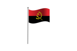Waving Flag of Angola flag