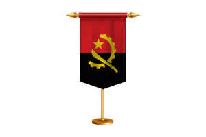Angola Flag Illustration with Stand flag