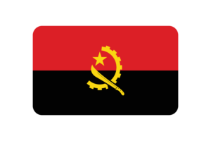 Angola Flag Rectangle Rounded Shape flag