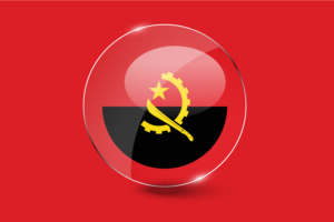 Angola Flag Glossy Round Button flag