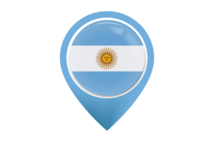 Argentina Flag Map Pin Icon flag