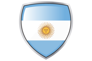 Argentina Flag Couche Heraldic Shield flag