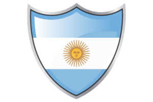 Shield with Flag of Argentina flag
