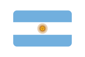 Argentina Flag Triangle Rounded Shape flag