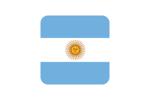 Argentina Flag Square Rounded Shape flag