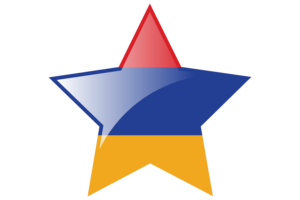 Armenia Flag Star Icon flag