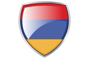 Armenia Flag Couche Heraldic Shield flag