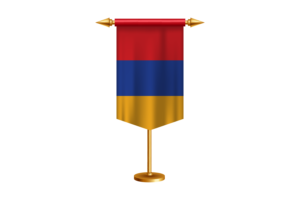 Armenia Flag Illustration with Stand flag
