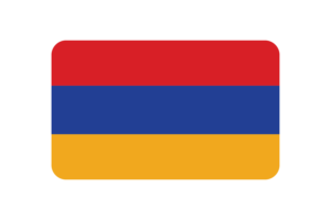 Armenia Flag Triangle Rounded Shape flag