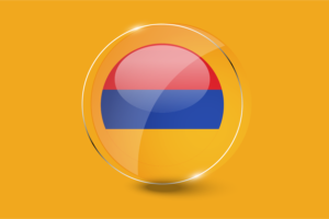 Armenia Flag Glossy Round Button flag