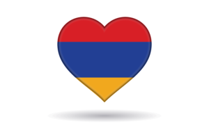 Love of Armenia Heart Shape flag