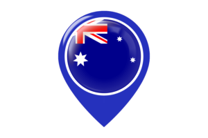 Australia Flag Map Pin Icon flag